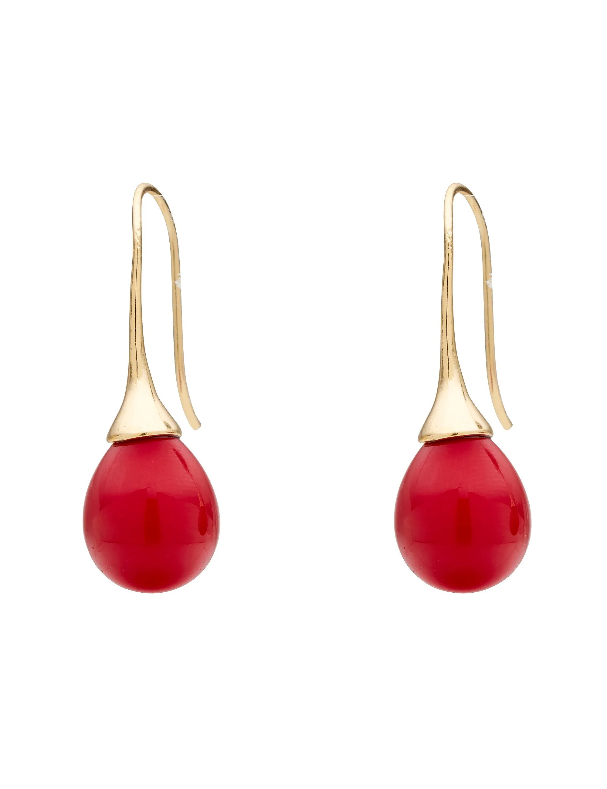 LONG GLASS TEARDROP EARRING