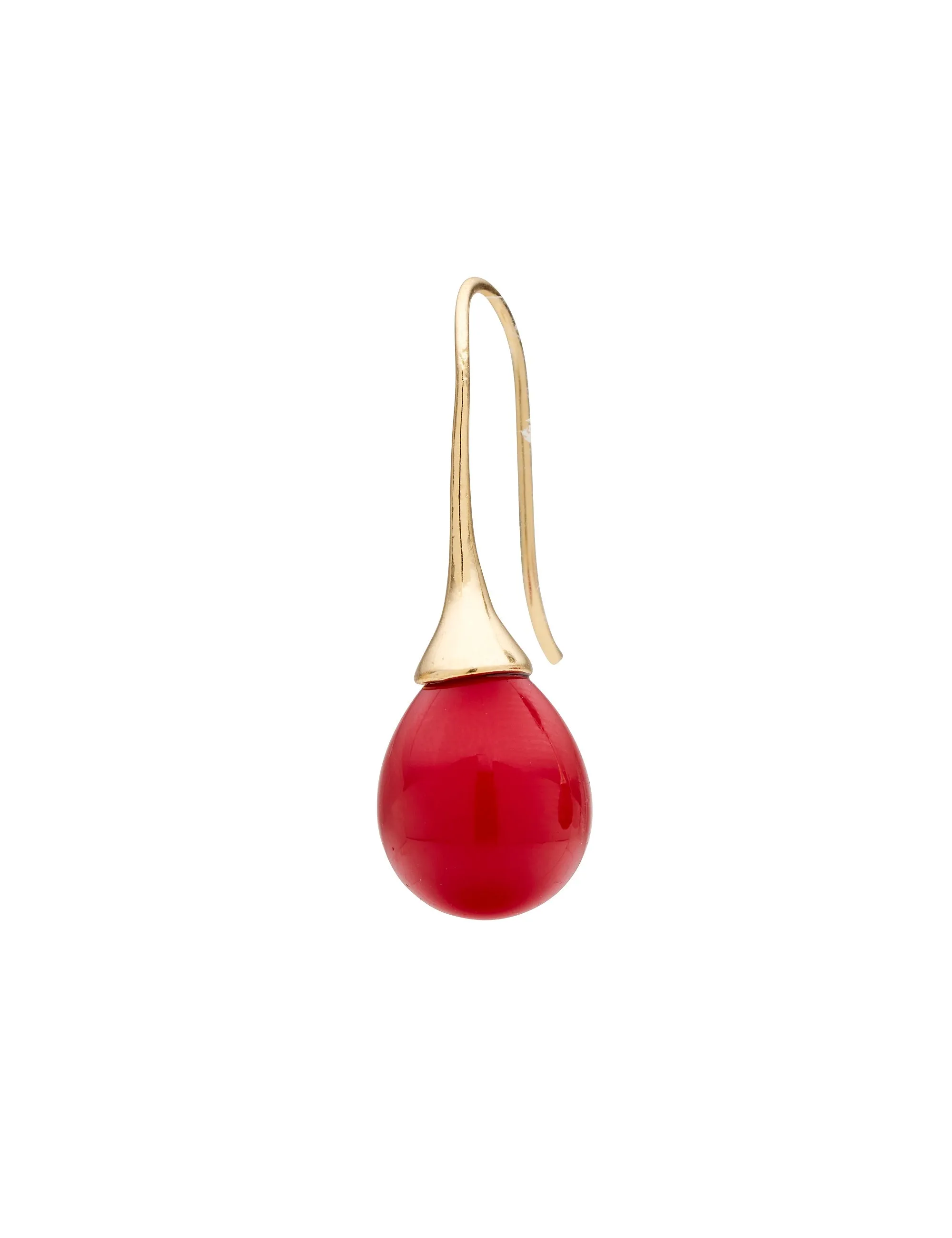 LONG GLASS TEARDROP EARRING