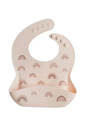 Loulou Lollipop Silicone Printed Bib - Rainbow