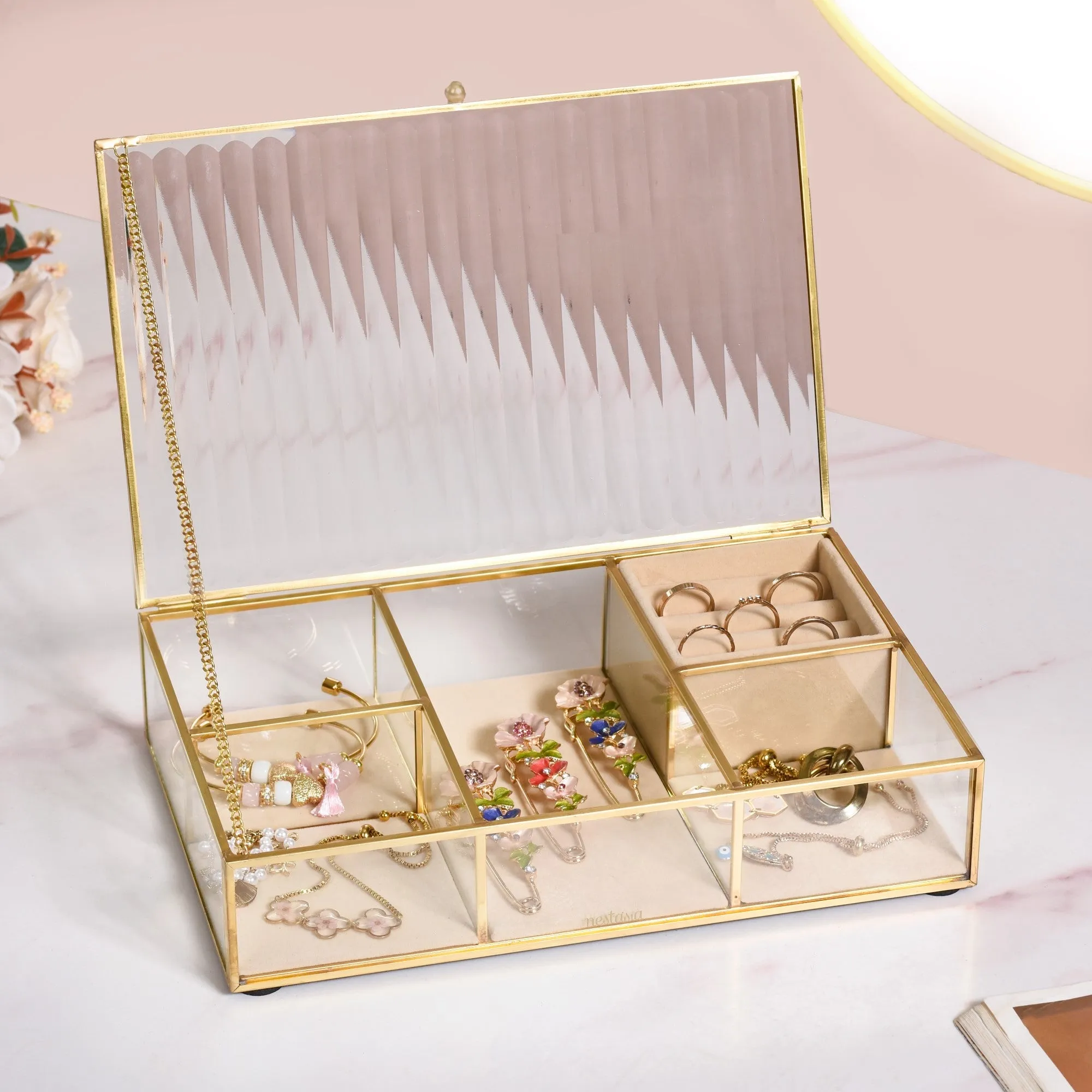 Luxury Jewellery Box With Velvet Base