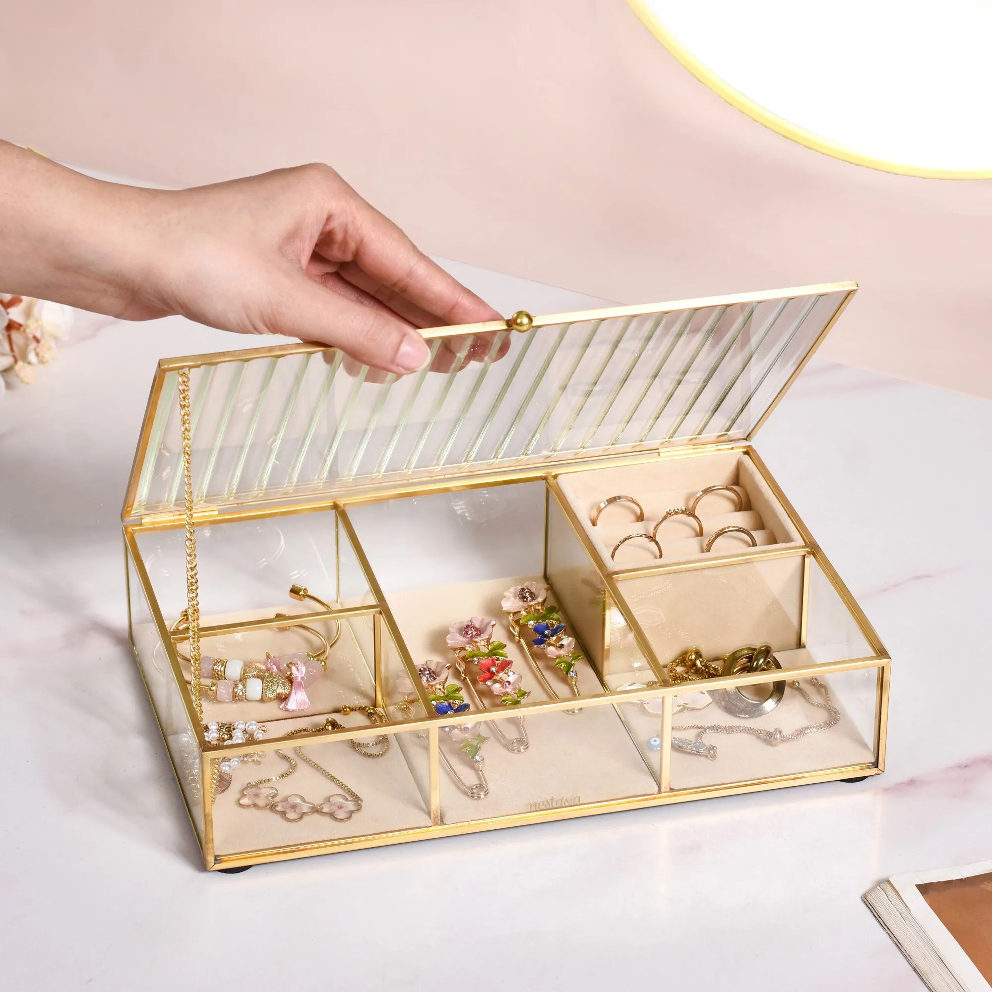 Luxury Jewellery Box With Velvet Base
