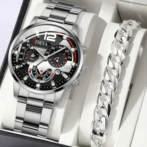 Luxury Mens Watch  Bracelet Duo