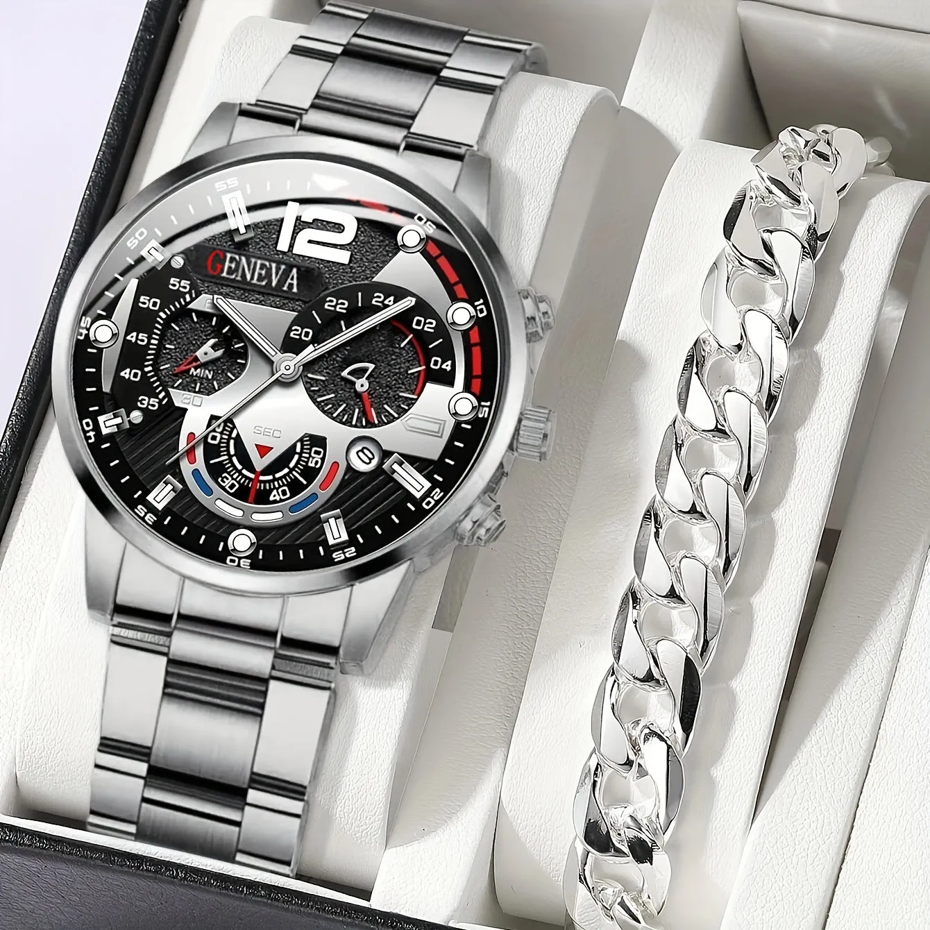 Luxury Mens Watch  Bracelet Duo