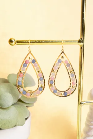 Malibu Meetup Light Multi-Color Stone Teardrop Earrings