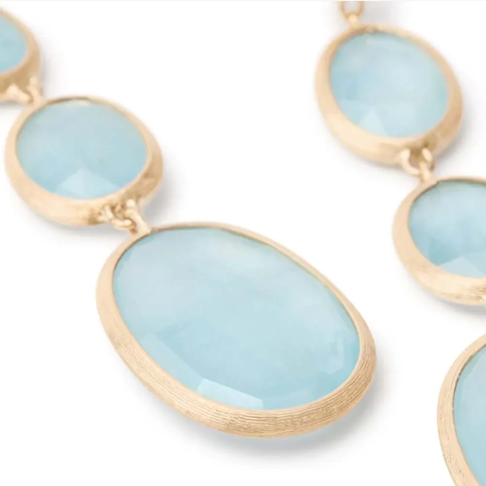 Marco Bicego Siviglia 18K Yellow Gold Aquamarine Four Drop Earrings