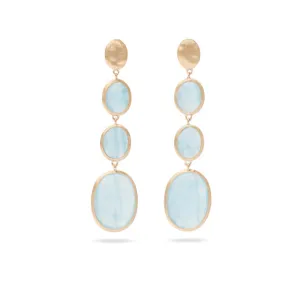 Marco Bicego Siviglia 18K Yellow Gold Aquamarine Four Drop Earrings