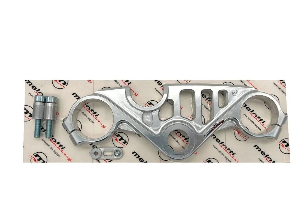 MELOTTI RACING NATURAL ALUMINUM ROAD HIGH TRIPLE CLAMPS YAMAHA R6 2006-2022