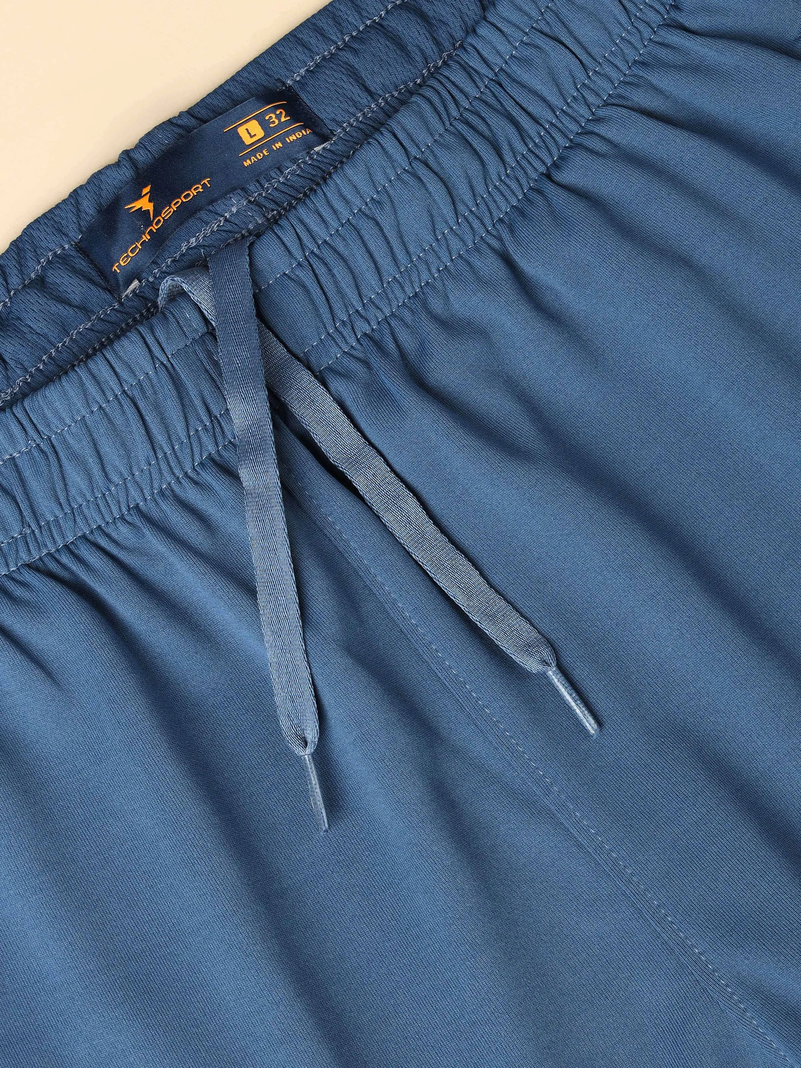 Men Solid Slim Fit Trackpants with TECHNO DRY