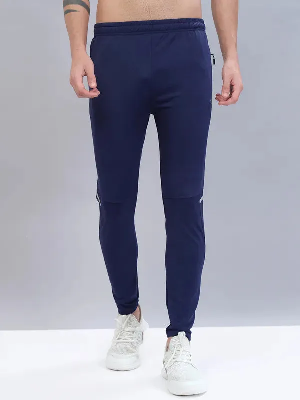 Men Solid Slim Fit Trackpants with TECHNO DRY