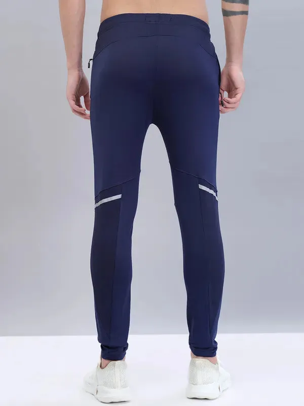 Men Solid Slim Fit Trackpants with TECHNO DRY
