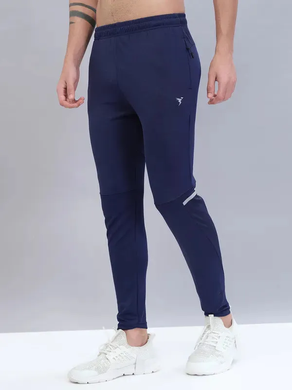 Men Solid Slim Fit Trackpants with TECHNO DRY