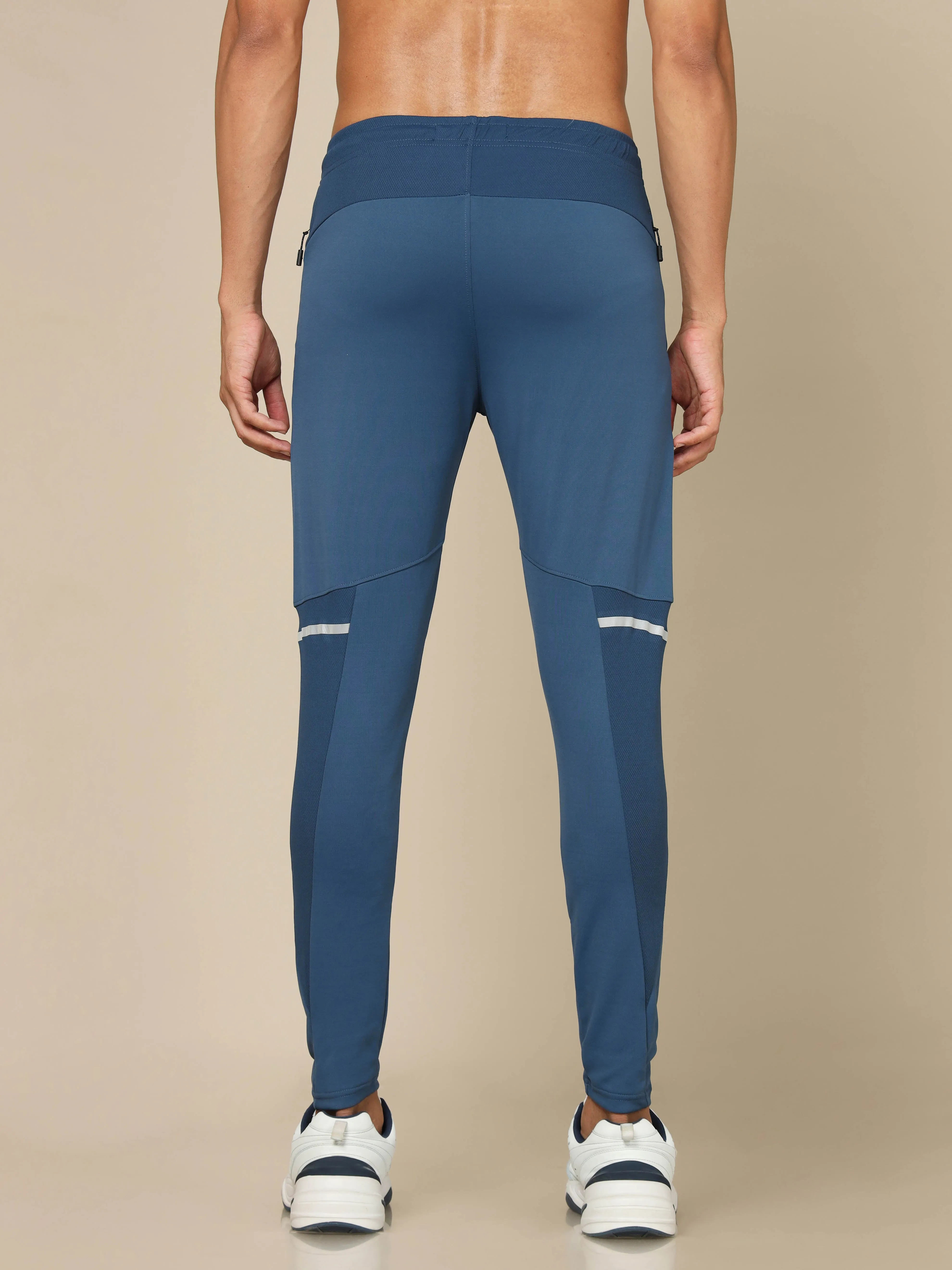 Men Solid Slim Fit Trackpants with TECHNO DRY
