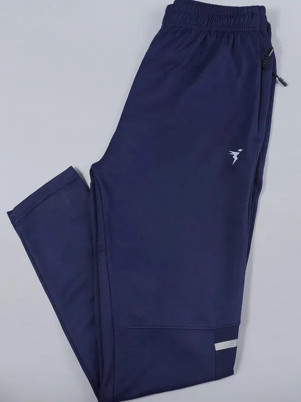 Men Solid Slim Fit Trackpants with TECHNO DRY
