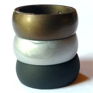 Men's 8mm Bronze Combo Silicone Bands, Size 10 (91622)