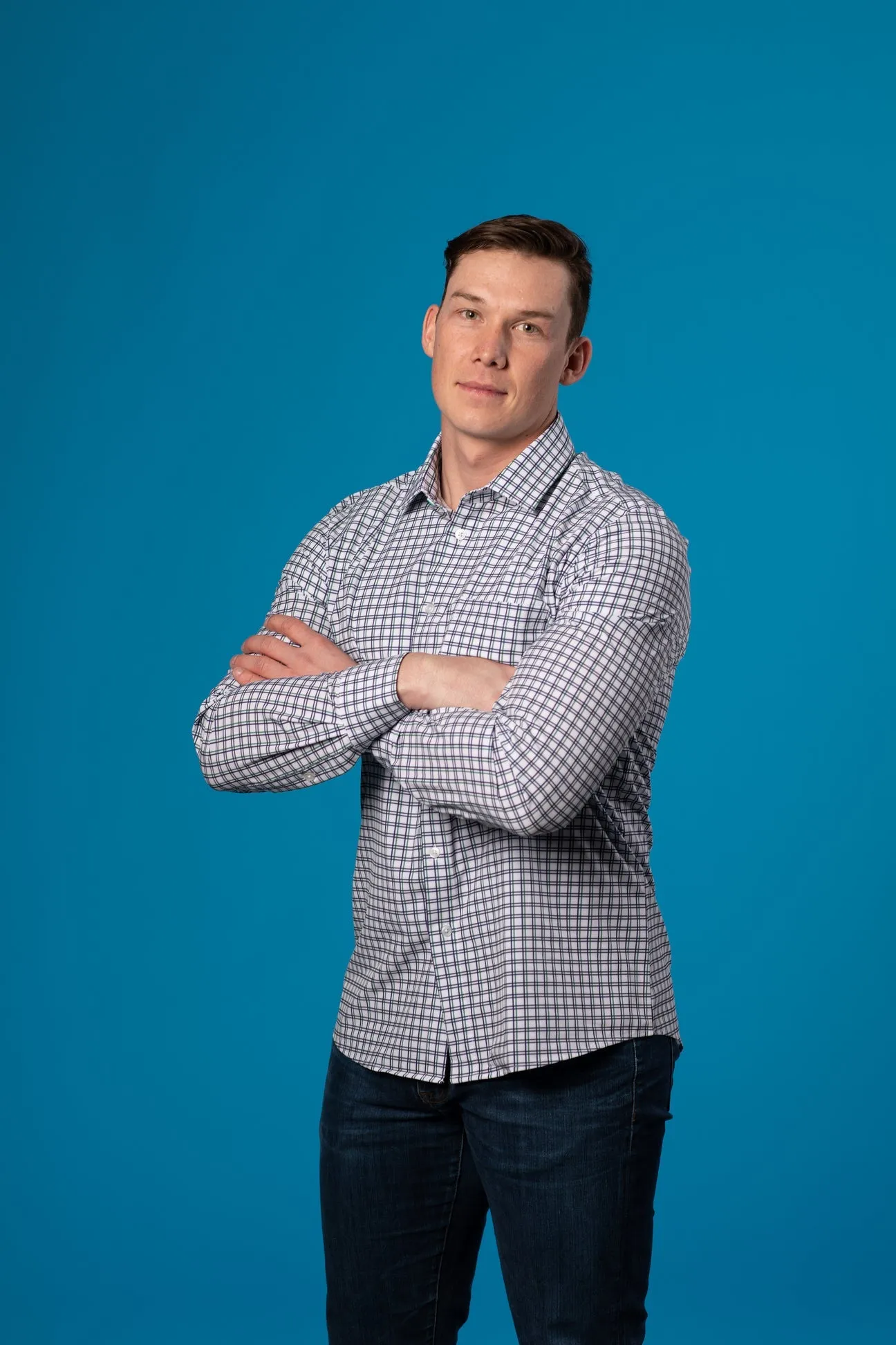 Mens Long Sleeve Button Down - Waterloo Athletic Fit