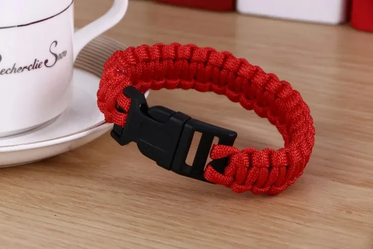 Men's New Survival Paracord Bracelet For Men Outdoor Camping Hiking Buckle Wristband Women Rope Bracelet Male Jewelry