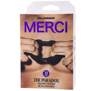 Merci - the Paradox - Silicone Covered Metal  Ring - 35mm - Black