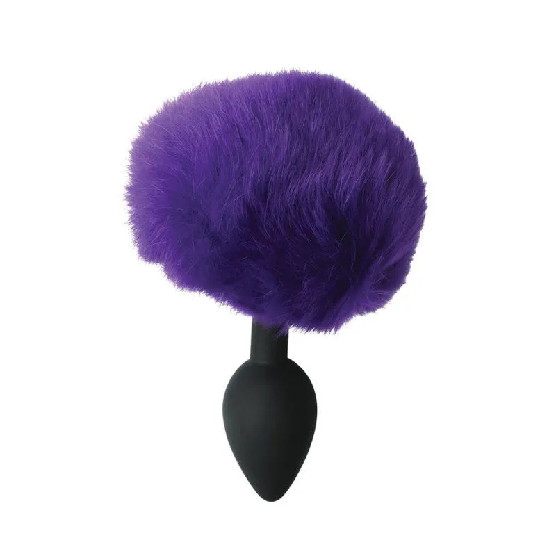 Midnight Silicone Bunny Butt Plug - Purple