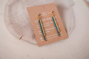 Moonbeam Seed Bead Drop Earrings
