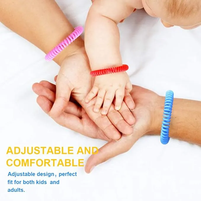 Mosquito Bracelets, 30 Pack Individually Wrapped, DEET Free, Natural and Waterproof Band