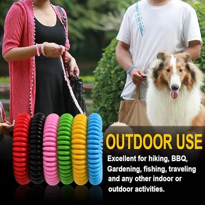 Mosquito Bracelets, 30 Pack Individually Wrapped, DEET Free, Natural and Waterproof Band