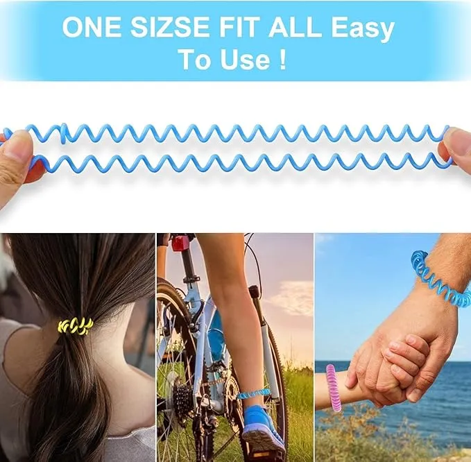 Mosquito Bracelets, 30 Pack Individually Wrapped Wristbands, DEET Free, Natural and Waterproof Bands, Camping Travel Essentials