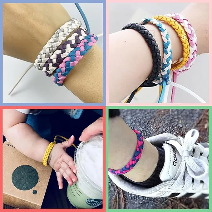 Mosquito Repellent Bracelets, 30 Pack PU Leather Braid Natural Bug Insect Repellent Wristbands for Kids Adult Outdoor Camping Fishing Traveling