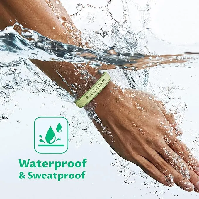 Mosquito Repellent Bracelets, 4 Pack Silicone Mosquito Repellent Bands with DEET Free, Natural & Waterproof Bug Wristbands for Kids and Adults, Outdoor Traveling Protection