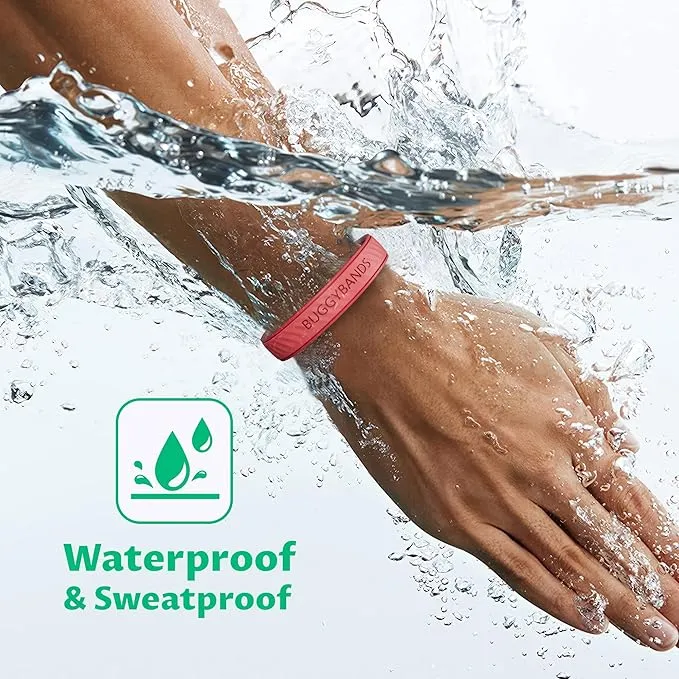Mosquito Repellent Bracelets, 6 Pack Silicone Mosquito Repellent Bands with DEET Free, Natural & Waterproof Bug Wristbands for Kids and Adults, Outdoor Traveling Protection
