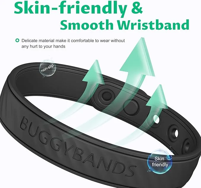 Mosquito Repellent Bracelets, 6 Pack Silicone Mosquito Repellent Bands with DEET Free, Natural & Waterproof Bug Wristbands for Kids and Adults, Outdoor Traveling Protection