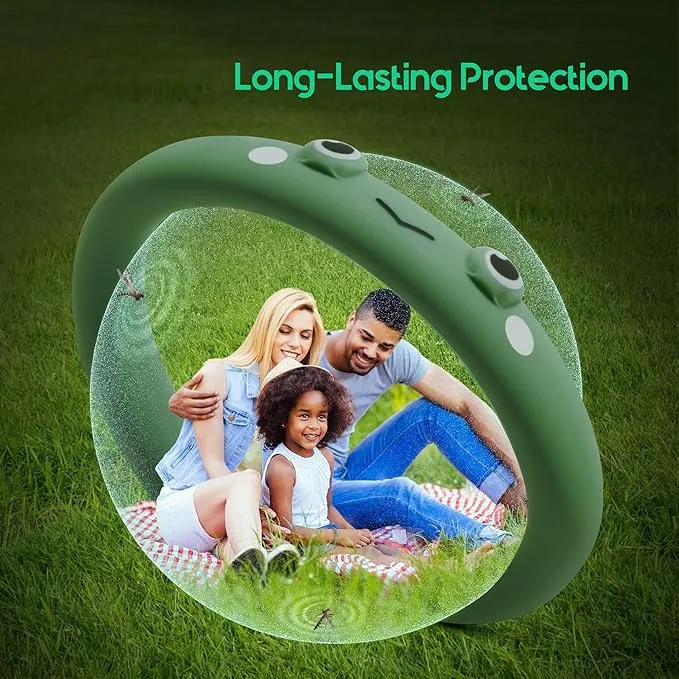 Mosquito Repellent Bracelets for Kids & Toddlers, Reusable Natural Bug Insect Repellent Bands, Waterproof DEET-Free Wristband for Outdoor Camping Traveling Essentials (Green)