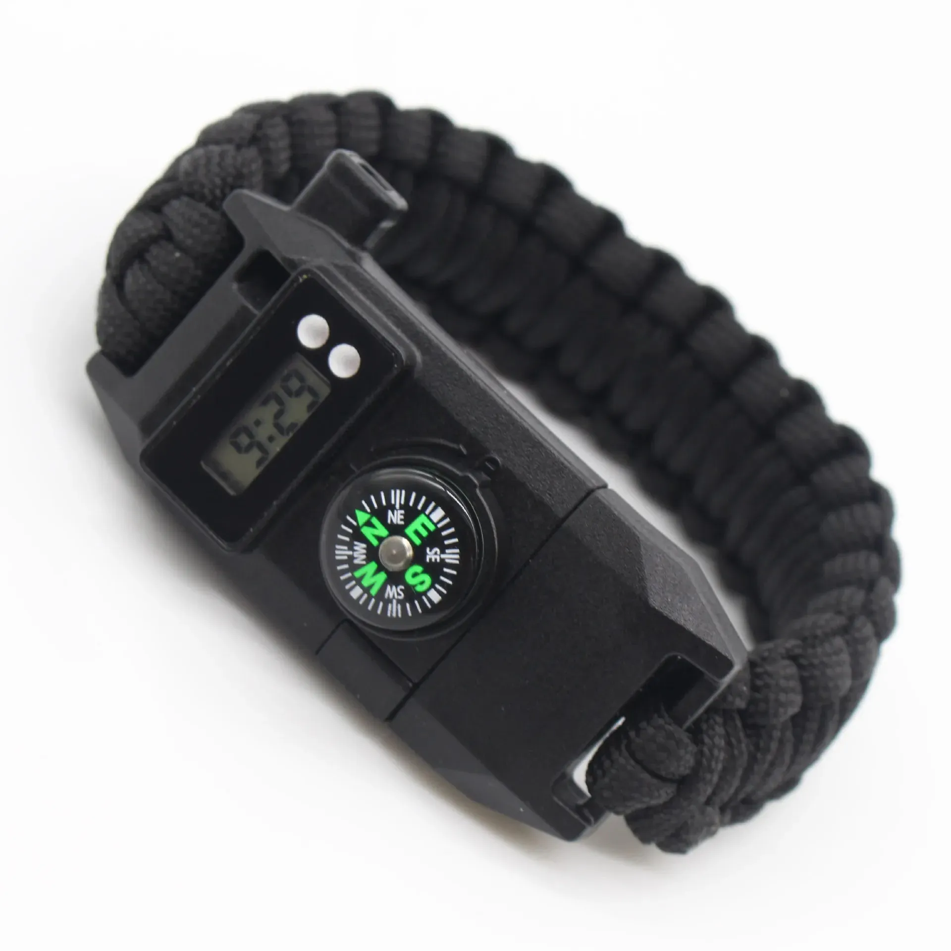 Multi-function 7-in-1 Survival Bracelet - Paracord Bangles with Compass, Whistle for Outdoor Camping, Hiking, Rescue, Emergency