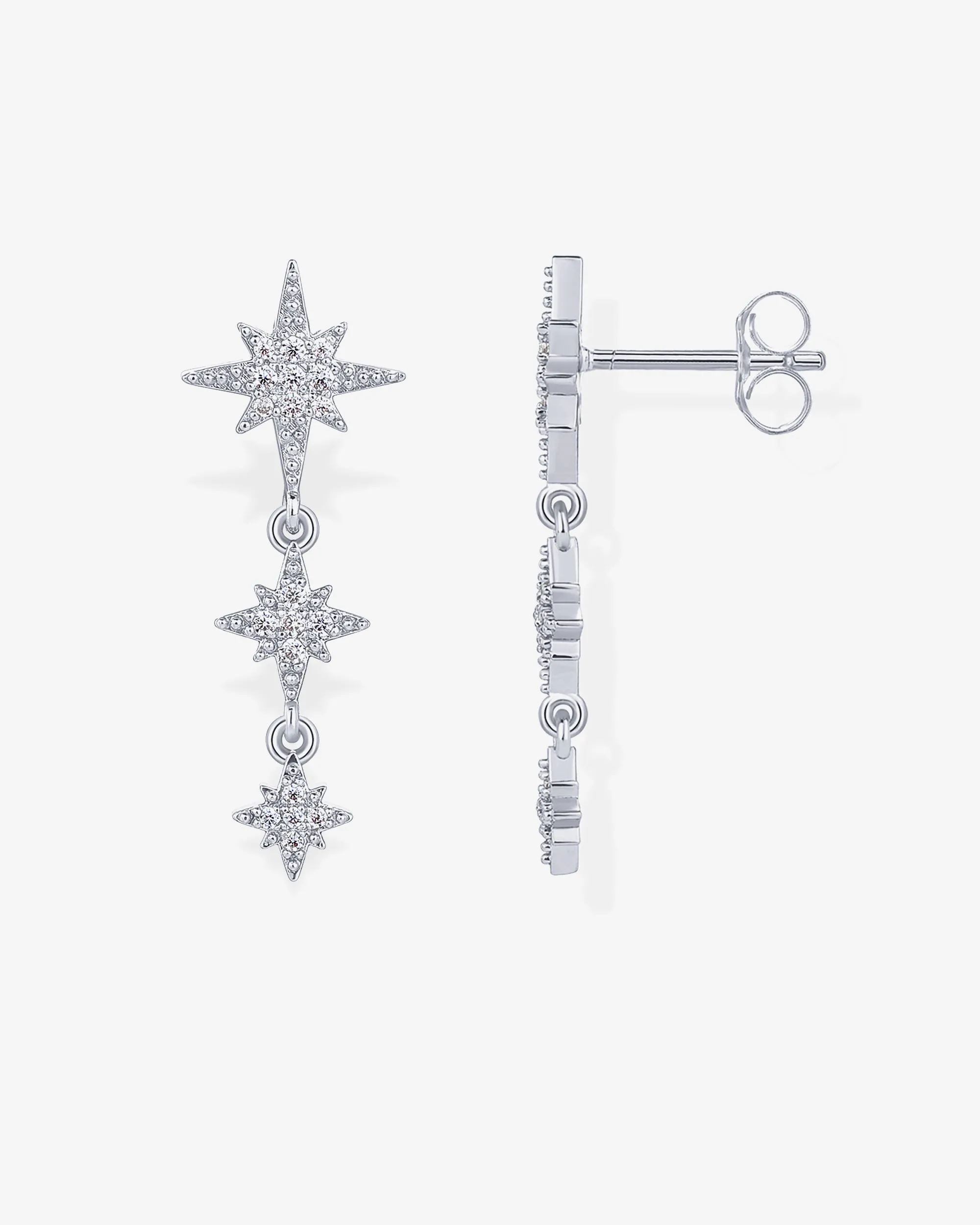 Multi Starburst Drop Earrings