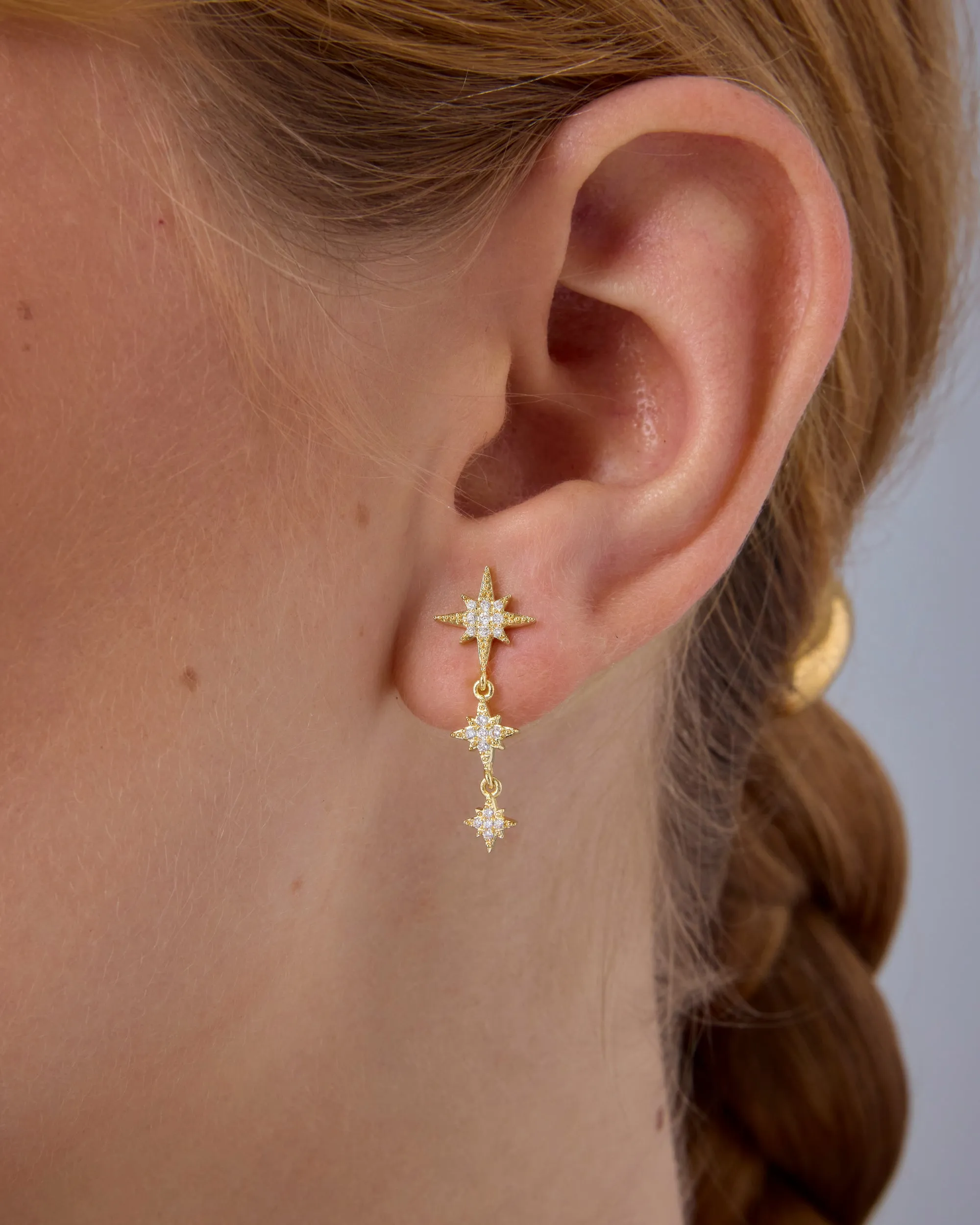 Multi Starburst Drop Earrings