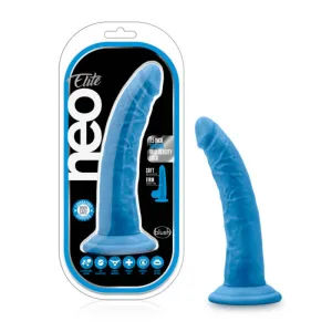 Neo Elite - 7.5 Inch Silicone Dual Density  - Neon Blue