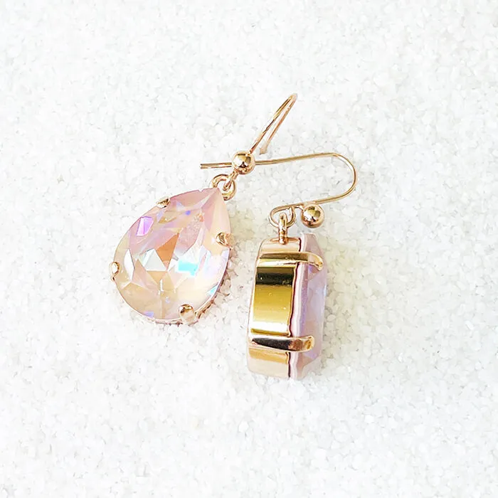 Nikki Pink Swarovski Drop Earrings