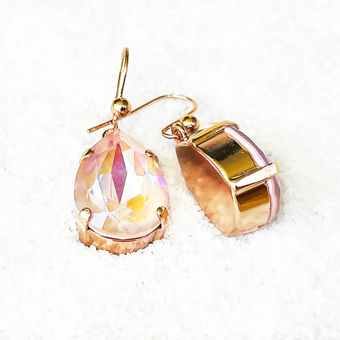 Nikki Pink Swarovski Drop Earrings