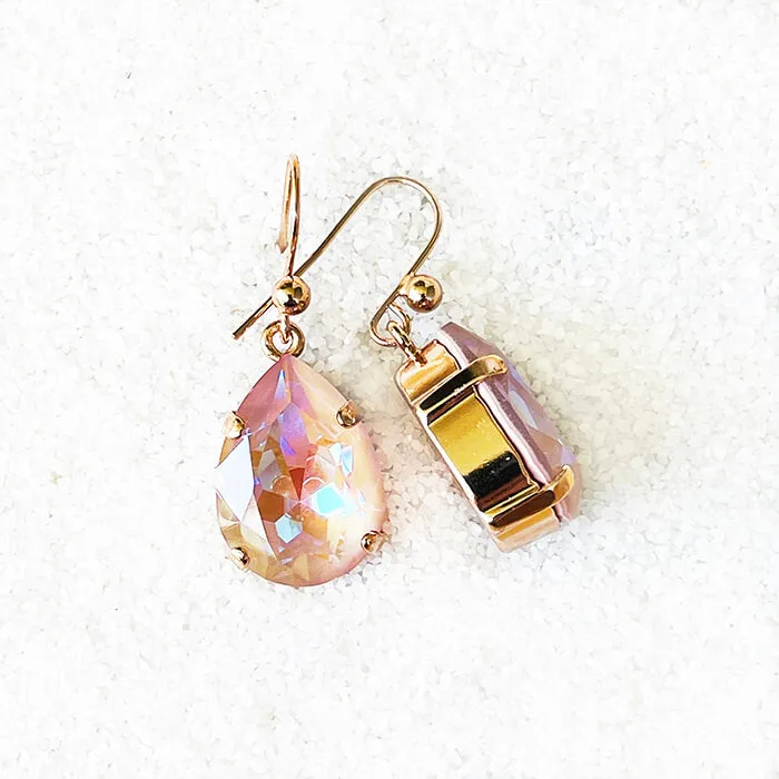 Nikki Pink Swarovski Drop Earrings