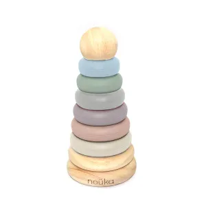 noüka Wood and Silicone Stacker (Sand Tower)