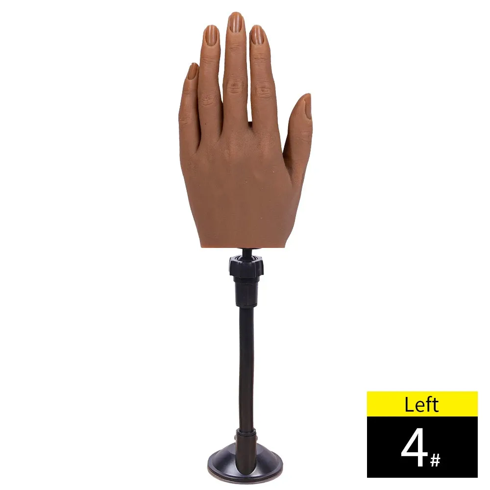 One Piece Female Lifesize Silicone Practice Hand Mannequin with Flexible Fingers Adjustment For Nails Display