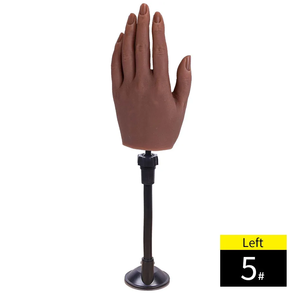 One Piece Female Lifesize Silicone Practice Hand Mannequin with Flexible Fingers Adjustment For Nails Display