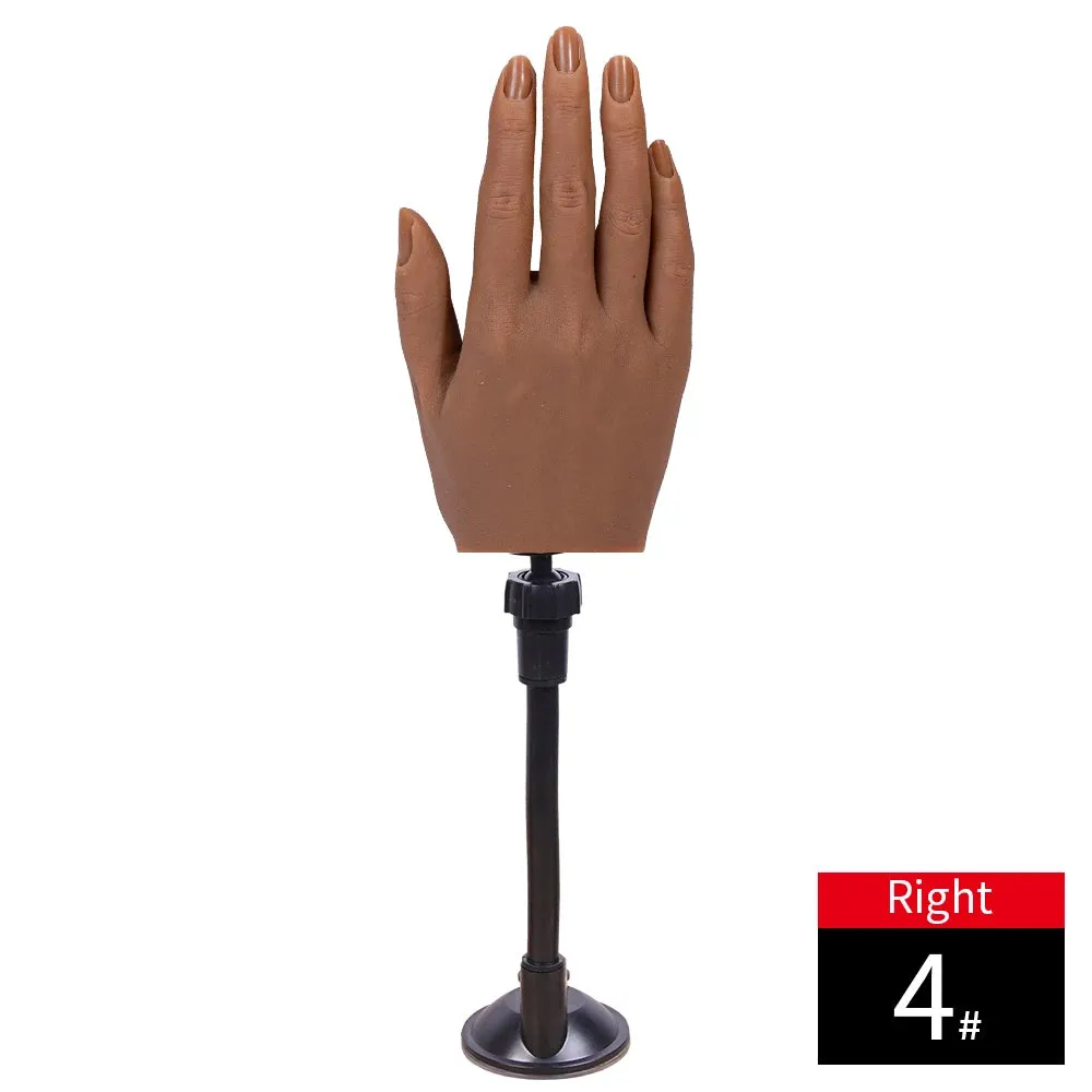 One Piece Female Lifesize Silicone Practice Hand Mannequin with Flexible Fingers Adjustment For Nails Display