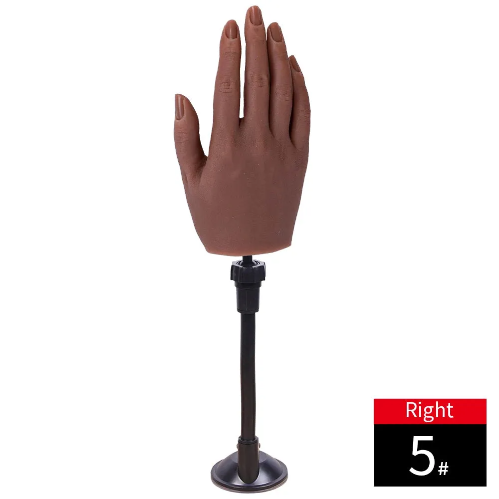 One Piece Female Lifesize Silicone Practice Hand Mannequin with Flexible Fingers Adjustment For Nails Display