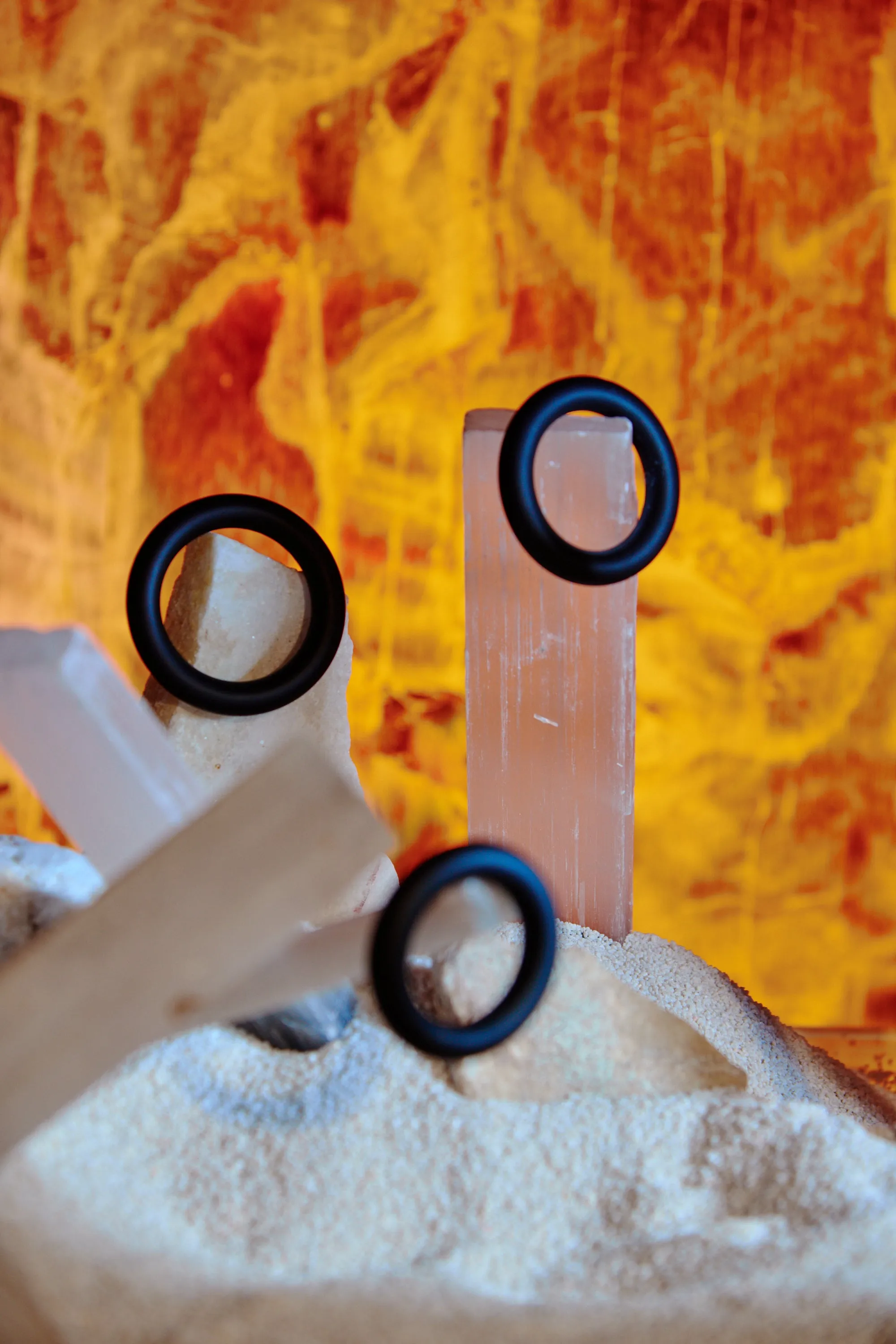 OptiMALE 3 C-Ring Set Silicone Cock Ring Thick (3 Piece Kit) - Black
