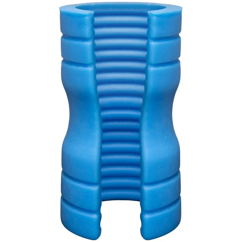 Optimale - Truskyn Silicone Stroker - Ribbed -  Blue