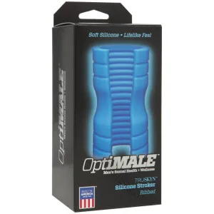 Optimale - Truskyn Silicone Stroker - Ribbed -  Blue