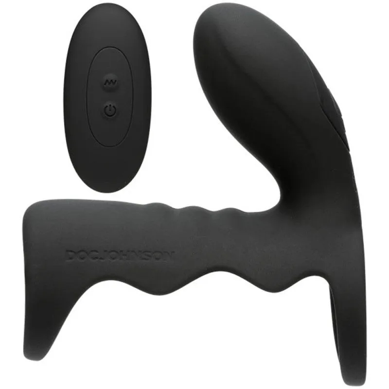 Optimale - Vibrating  Cage With Wireless  Remote - Rechargeable - Silicone - Black