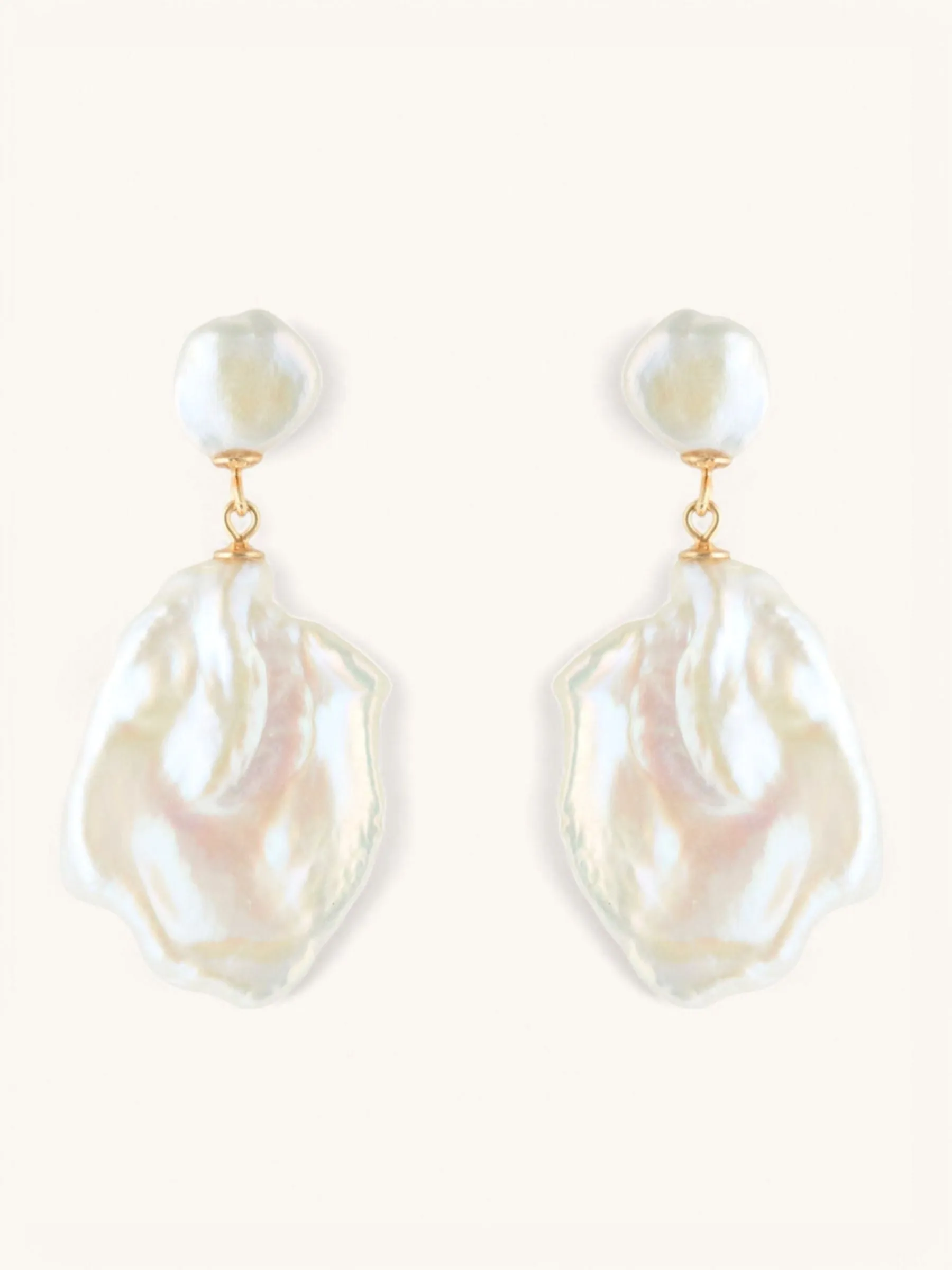 Ottilie | Large Keshi Pearl Drop Earrings