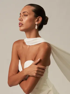 Ottilie | Large Keshi Pearl Drop Earrings