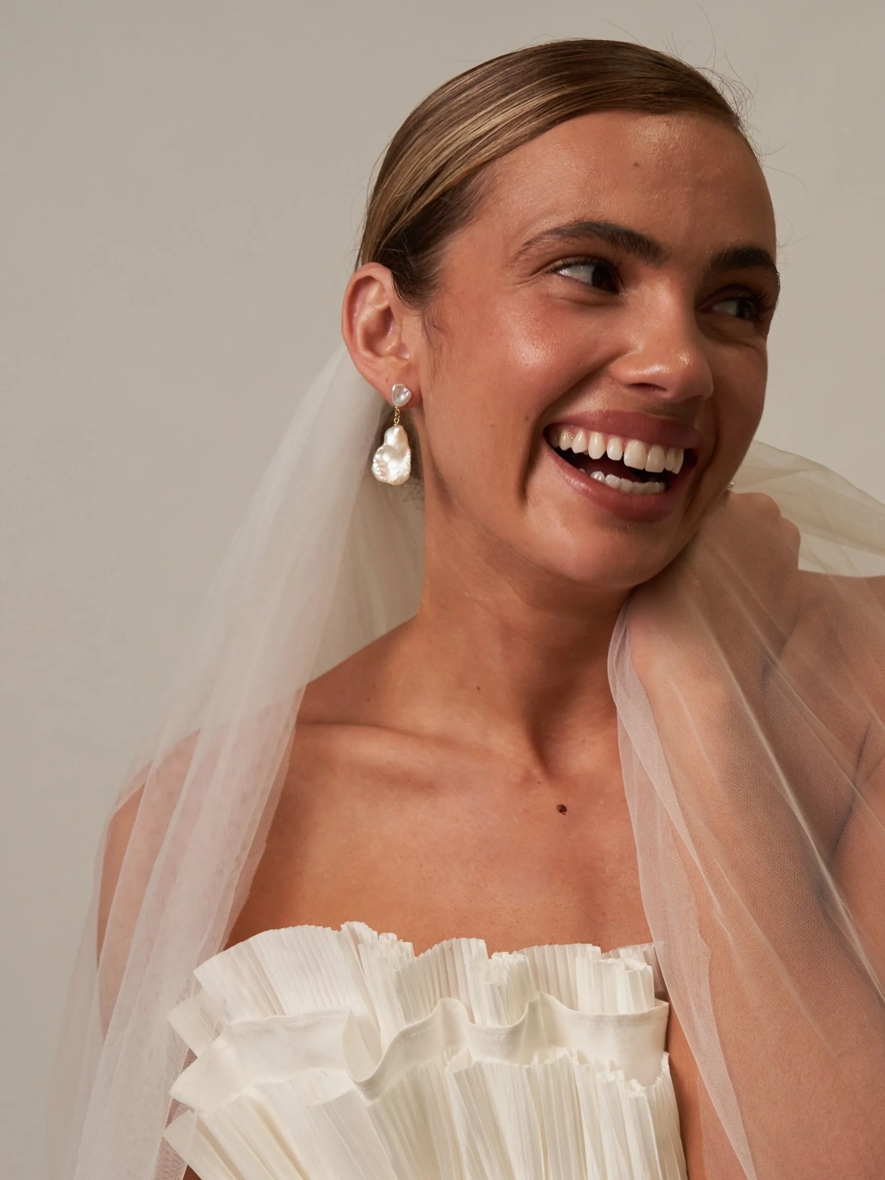 Ottilie | Large Keshi Pearl Drop Earrings